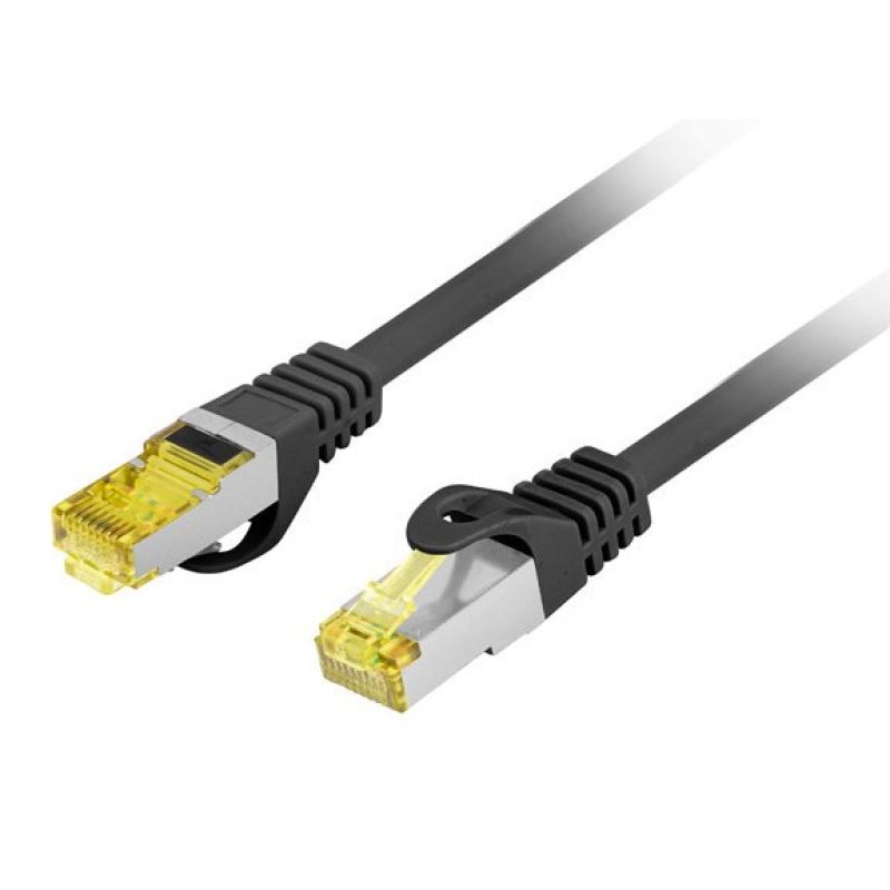 LANBERG CAT6A S/FTP LSZH CU 0.5M BLACK PATCH CABLE FLUKE PASSED