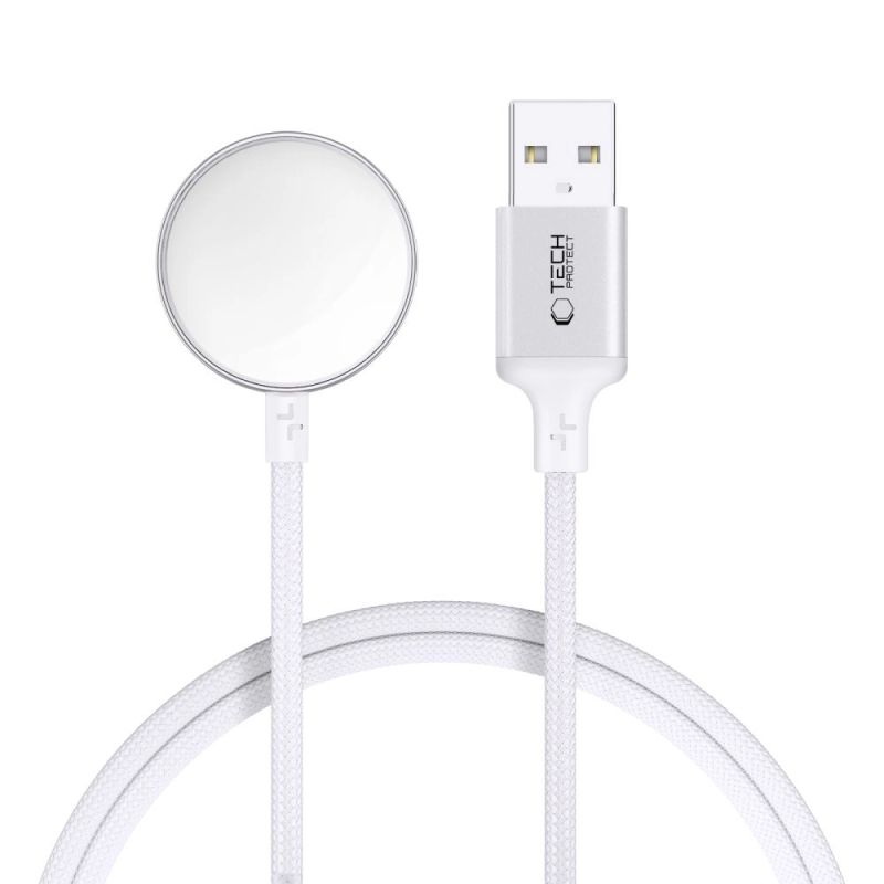 Tech-Protect UltraBoost USB-A Inductive Charger for Apple Watch 1m - White