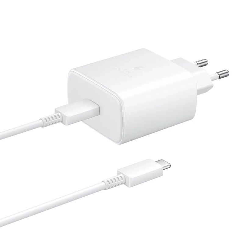 Samsung EP-TA845EWE 45W wall charger with USB-C cable Samsung EP-DW767JWE 45W 1.8m (OOB Bulk - replacement packaging) - white