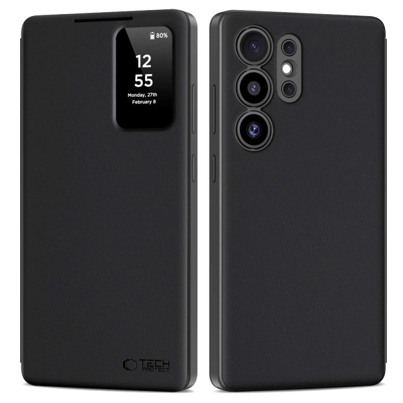 Tech-Protect Smart Wallet Case for Samsung Galaxy S25 Ultra - Matte Black