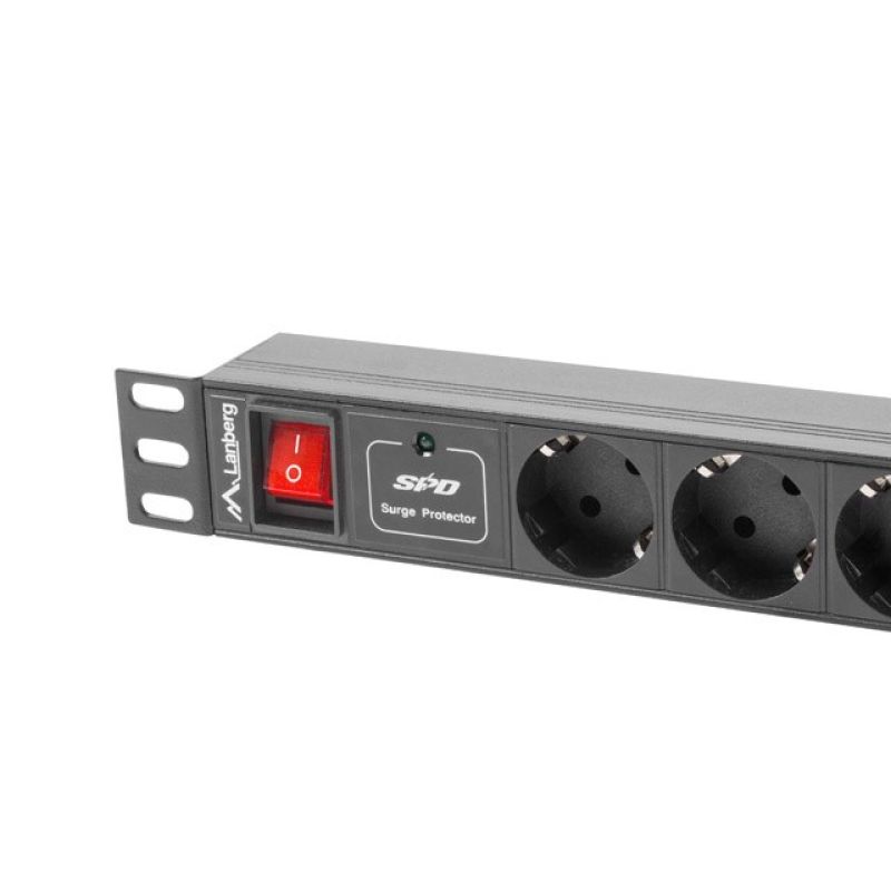 Lanberg PDU-07F-0200-BK power strip (2m; black)