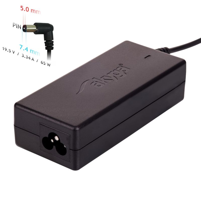 Akyga AK-ND-05 AC Adapter for DELL Notebook (19.5V; 3.34A; 65W; 7.4mm x 5mm)