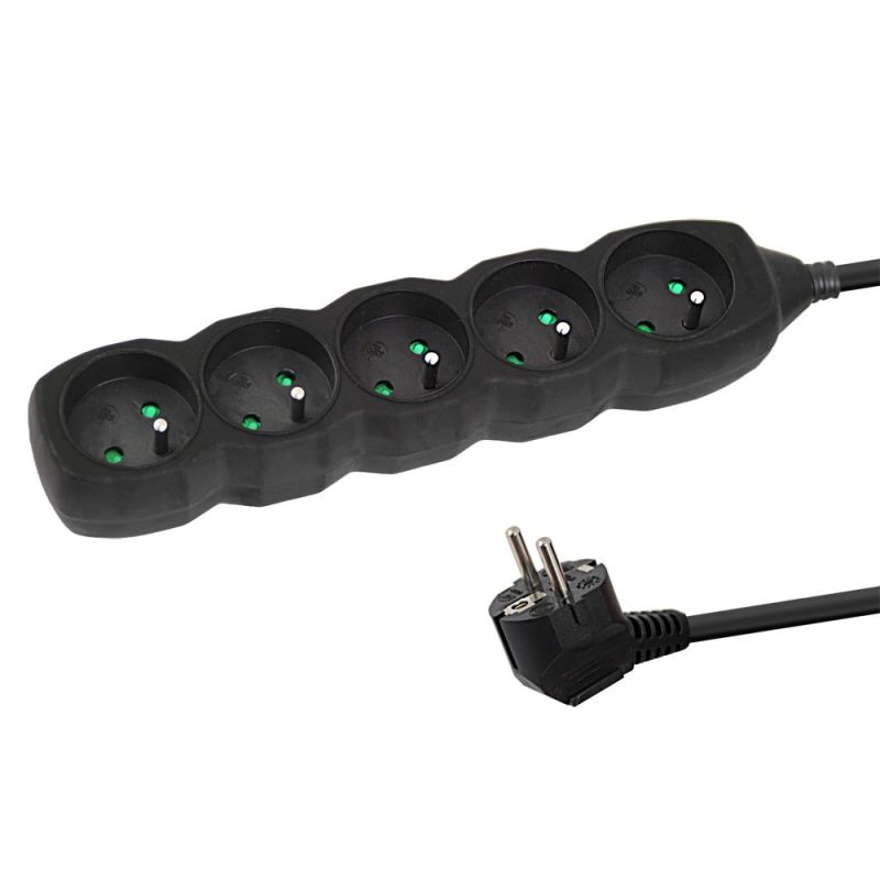 ESPERANZA POWER STRIP 5 SOCKETS 3M BLACK ELK208K