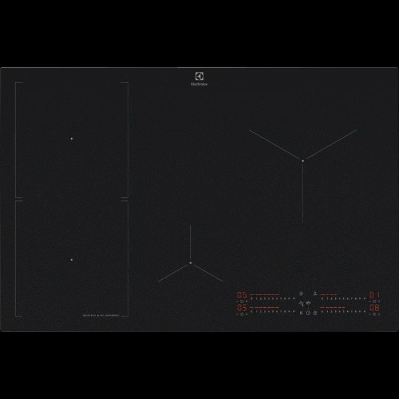 Matt induction hob ELECTROLUX EIS87453IZ Sense Boil+Fry SaphirMatt 77 cm black, colour black