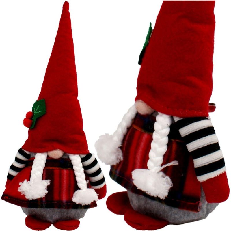 DECORATIVE gnome 30cm with rowan GIRL