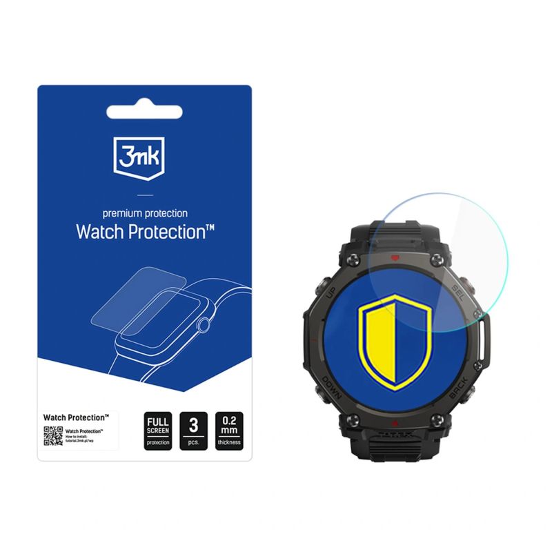Hybrid glass for the display of the smartwatch 3mk Watch Protection FlexibleGlass for Amazfit T-Rex 3 Pro 48mm