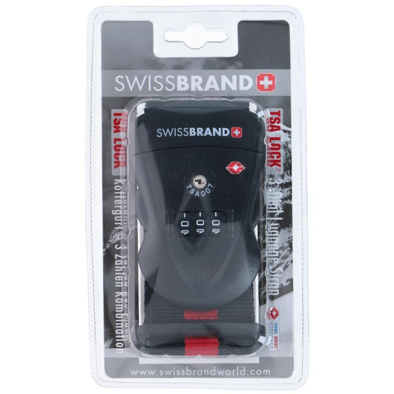 UNIVERSAL TSA LUGGAGE SECURITY STRAP WITH COMBINATION LOCK SWISSBRAND