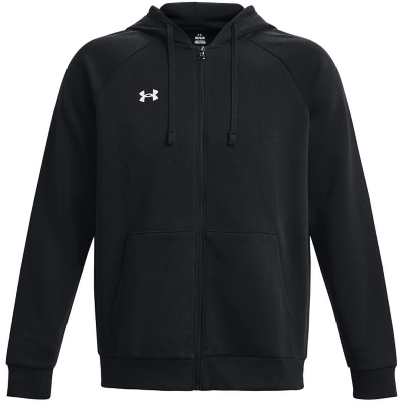 Men's Under Armour Rival Fleece FZ Hoodie Sweatshirt, black, 1379767 001