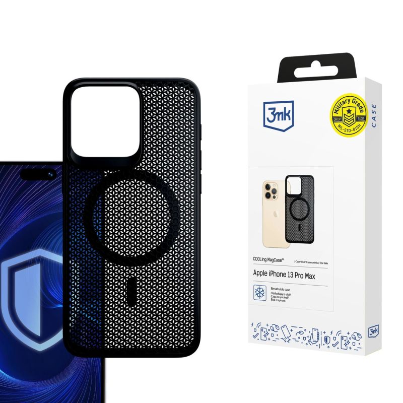 3mk COOLing MagCase Case for Apple iPhone 13 Pro Max - Black