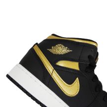 AIR Jordan Scarpe Mid (GS) Basketball Black/Metallic
