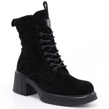 Vinceza Stivali leather ankle with block heel and platform, Vinceza