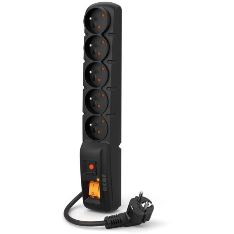 Acar F5 PRO Power Strip (3 m; black)