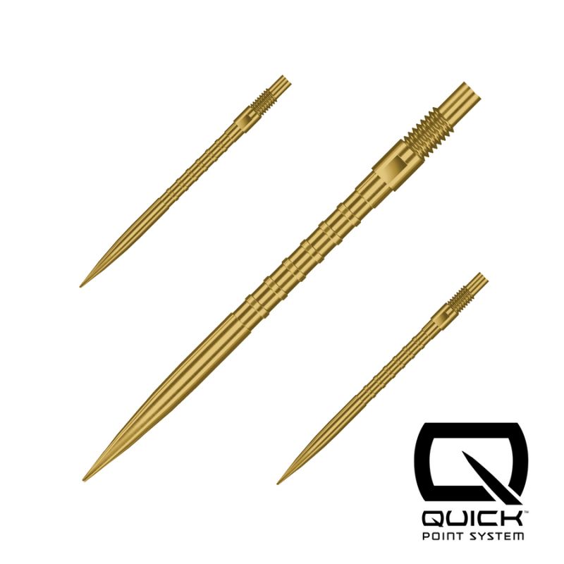Harrows QUICK POINT sharp steel tips - HM GRIP gold