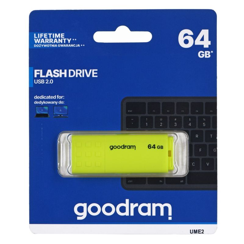 GoodRam UME2 UME2-0640Y0R11 pendrive (64GB; USB 2.0; yellow)