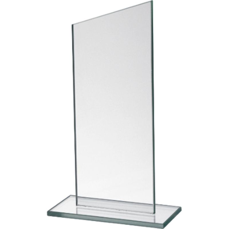 Glass trophy with a broken base