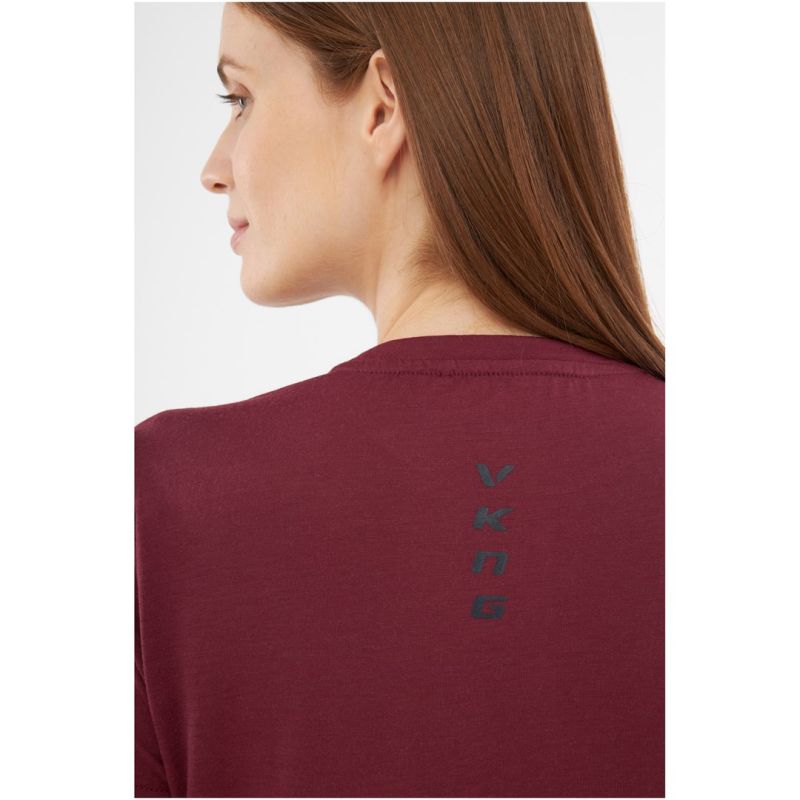 VIKING Salen Lady Merino women's t-shirt burgundy XL
