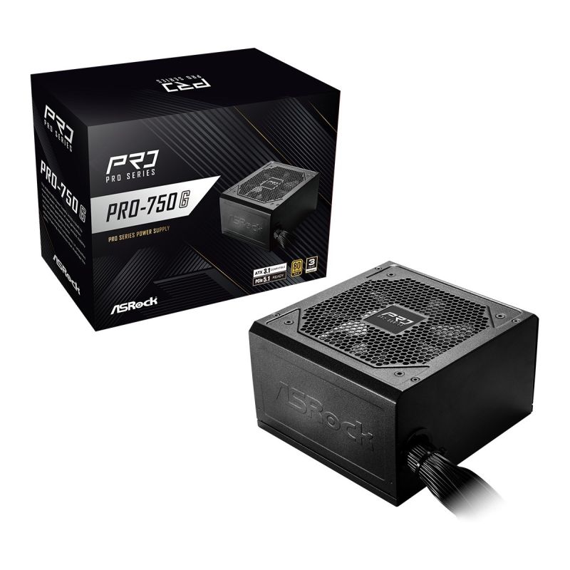 ASRock PRO-750G 750W 80 PLUS Gold Power Supply