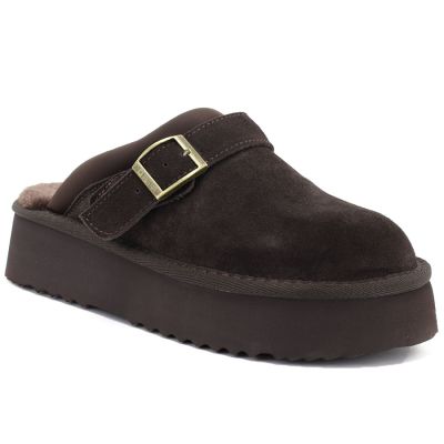 Big Star Infradito leather insulated on chocolate platform Big Star