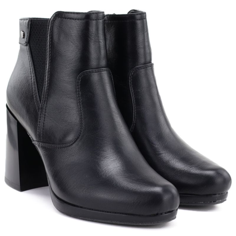 M. Daszyński Stivali ankle with block heel and platform, insulated, M.Daszyński