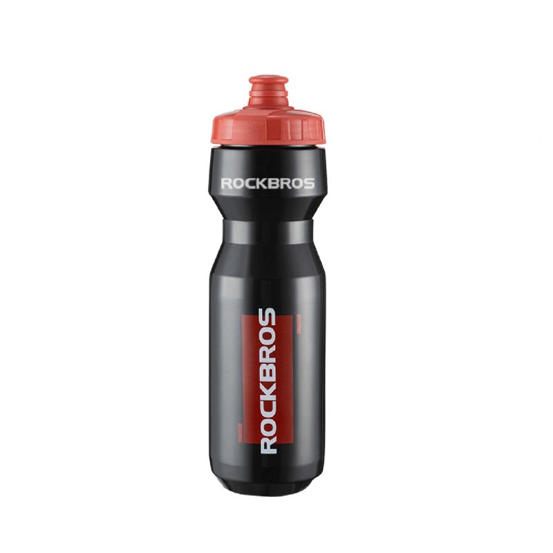 Rockbros 750 ml Bike Bottle - Transparent Black with Red Mouthpiece