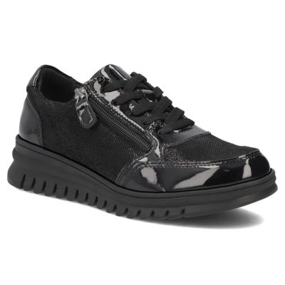 Filippo Scarpe patent leather wedge