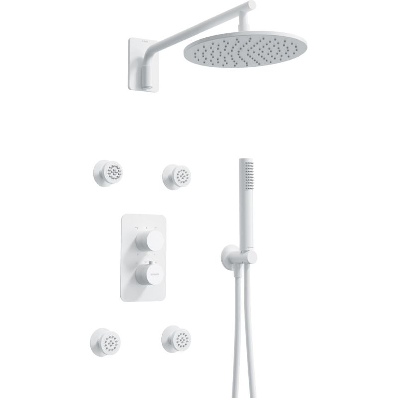 Concealed shower set with thermostatic BOX - with shower head