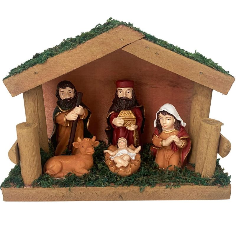 CHRISTMAS NATIVITY SCENE 15X6.5X11CM SASKA GARDEN