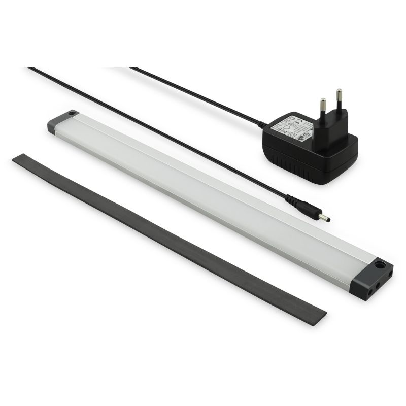 LED lighting unit for wardrobes with automatic switch, magnet