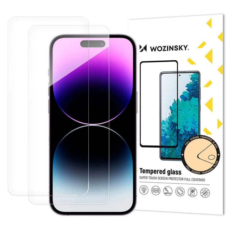Wozinsky Tempered Glass 2-Pack for iPhone 17 Pro / 16 Pro