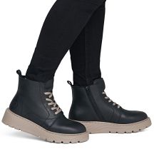 Rieker Stivali leather ankle on platform Rieker