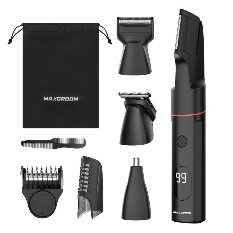 MAXGROOM LK-881 multifunctional trimmer with replaceable tips - black
