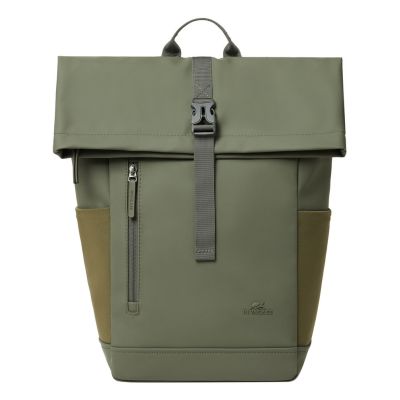RivaCase Zaino Eden Travel Backpack Waxed Leather (Pull Up), Polyester, Recycled Polyethylene Terephthalate (rPET)
