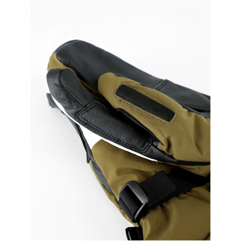 VIKING Norvik Pro Lobster Adult Freeride Gloves Khaki with White Leather 9