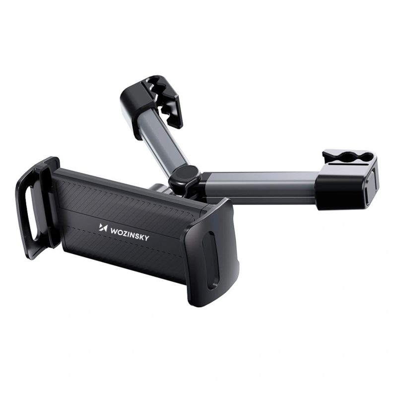 Wozinsky WUU-CHZ19 universal headrest car holder for phone and tablet - black