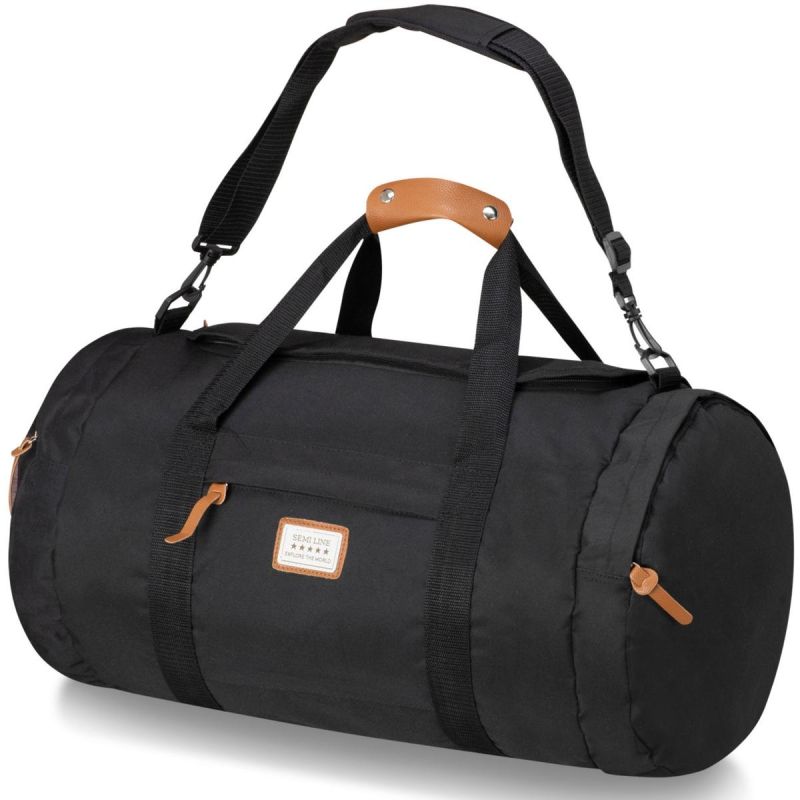 SPORTS/FITNESS BAG A3028 BLACK SEMI LINE