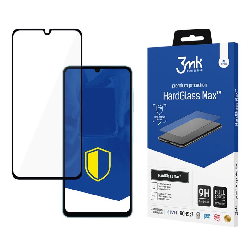 Reinforced full-screen tempered glass 3mk HardGlass Max Black for Samsung Galaxy A06