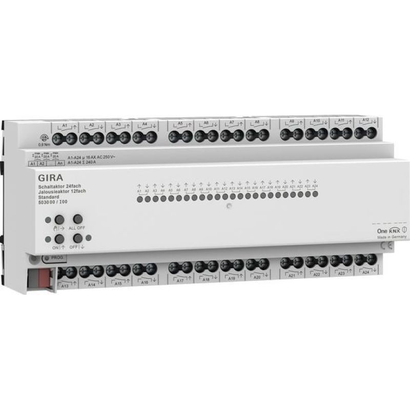 GIRA relay/blind actuator 24x/12x 16 A standard KNX ONE 503000