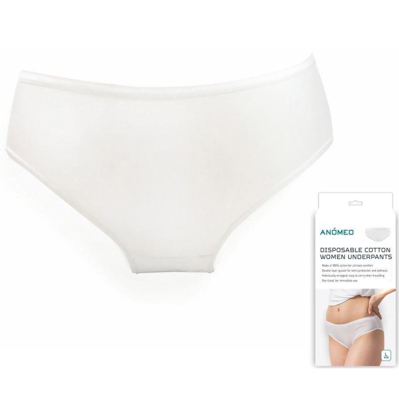 ANOMEO WOMEN’S DISPOSABLE UNDERWEAR (COTTON) L – 6 PCS