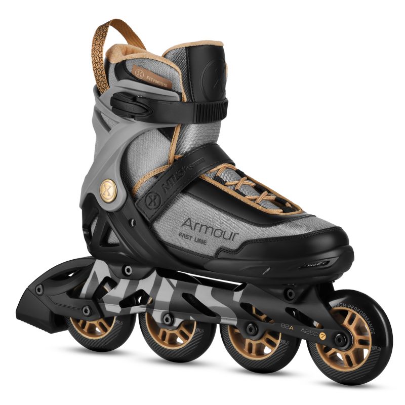 NA22151 ARMOUR GRAY ROLLER SKATES SIZE 44 NILS EXTREME