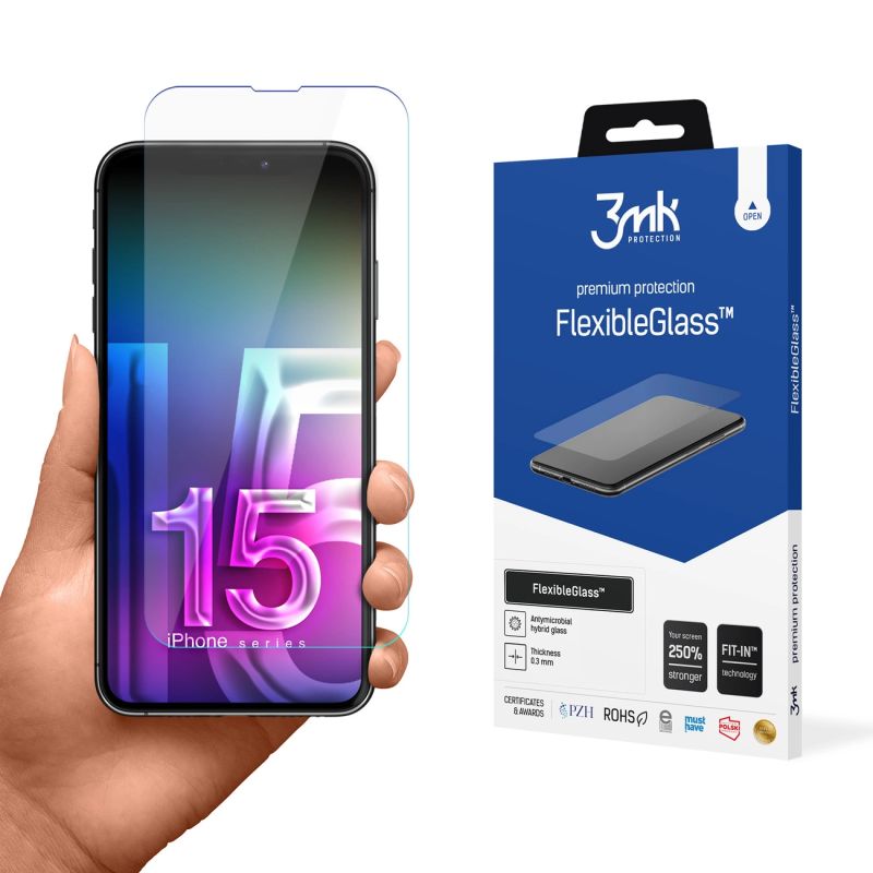 3mk FlexibleGlass v2.0 hybrid glass for Apple iPhone 15