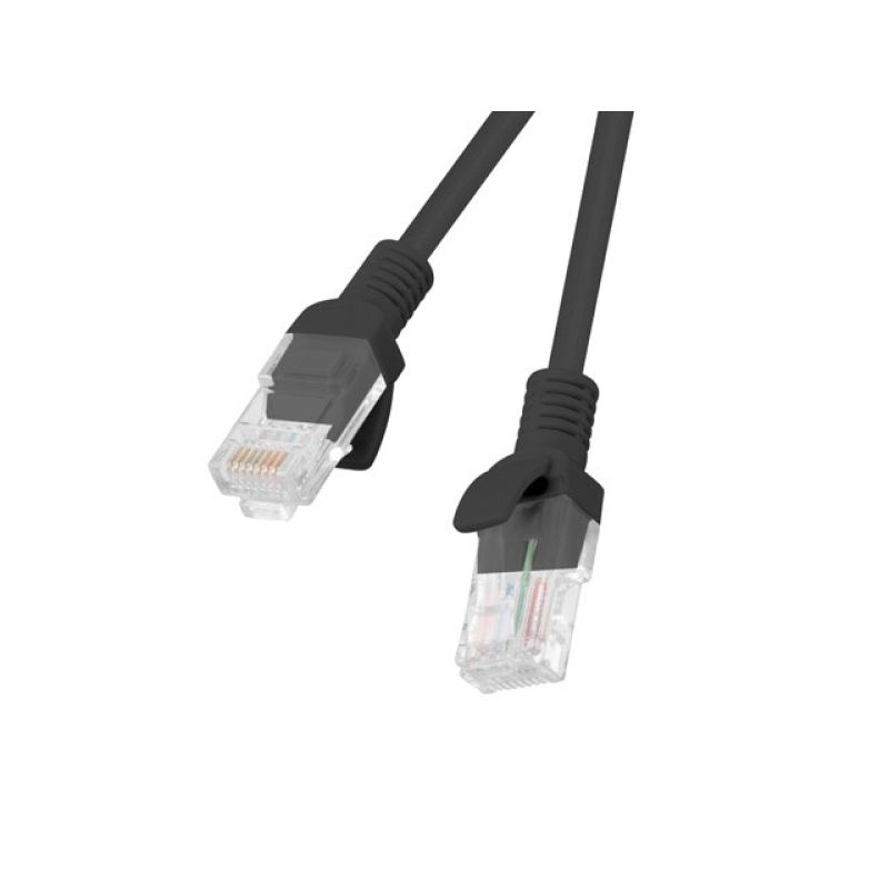 UTP patch cord Lanberg PCU6-10CC-0050-BK (RJ45 - RJ45 ; 0.50m; UTP; cat. 6; black color)