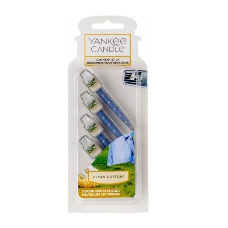 Car Air Freshener VENT STICK CLEAN COTTON YANKEE