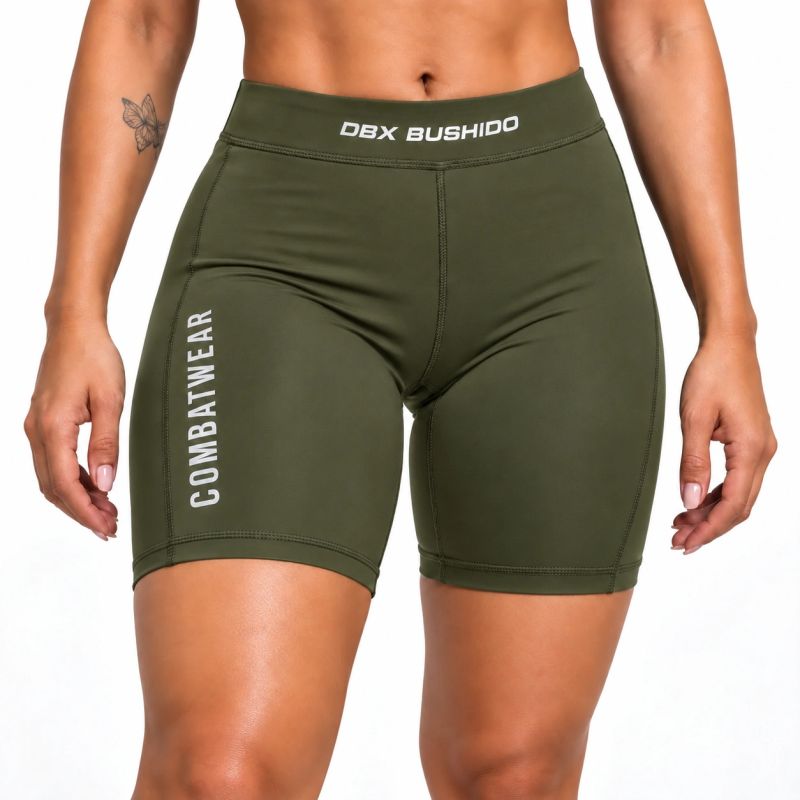 Women's ARMY GREEN COMBATWEAR Compression Shorts | DBX Bushido