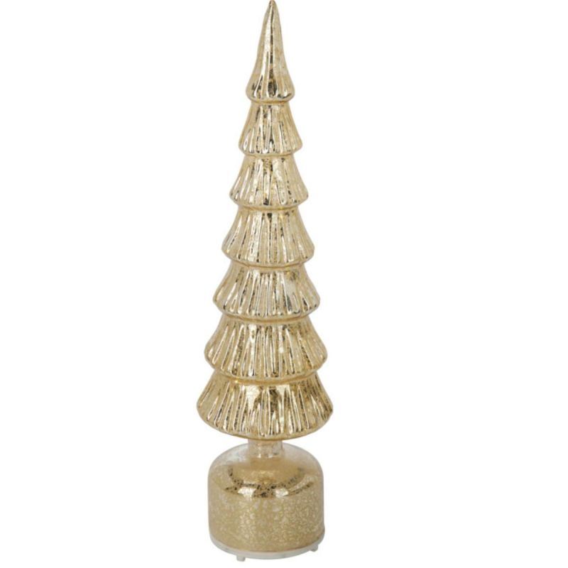 DECORATIVE CHRISTMAS TREE GOLD LED 7 CROWNS WARM WHITE 40CM