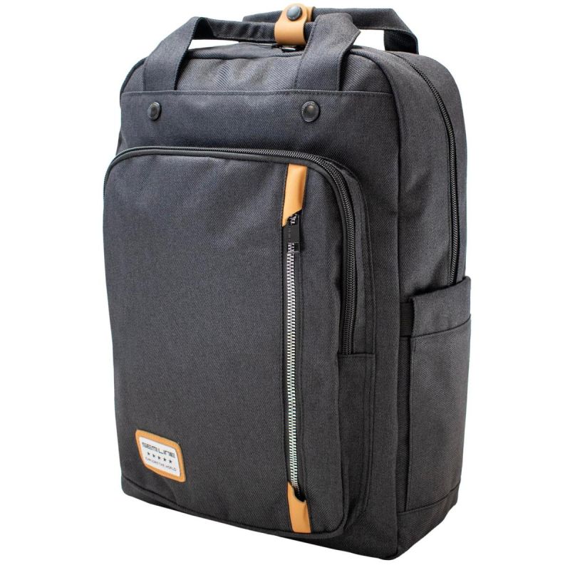 Black Laptop Backpack SEMI LINE