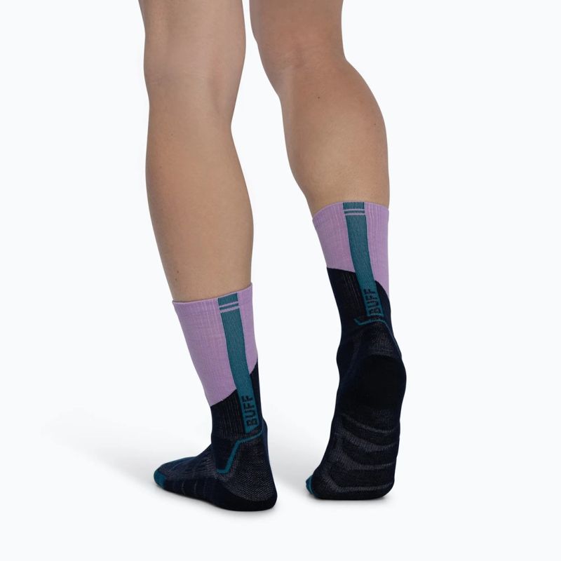 Buff Calze merino MW crew orchid socks