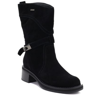 Big Star Stivali leather ankle high on block, Big Star