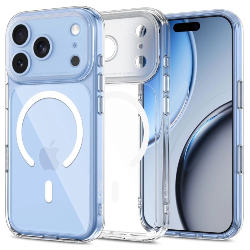 Tech-Protect MagPeak MagSafe CC Case for iPhone 17 Pro / 18 Pro - Clear