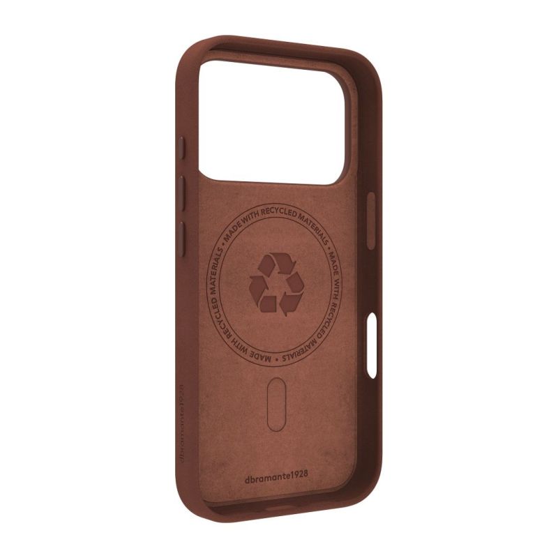 dbramante 1928 Roskilde MS - leather case for iPhone 17 Pro compatible with MagSafe (dark tan)