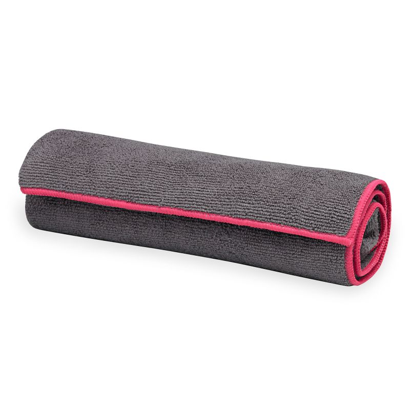 GAIAM Hand Towel Frost Grey/Fuchsia Red 61813